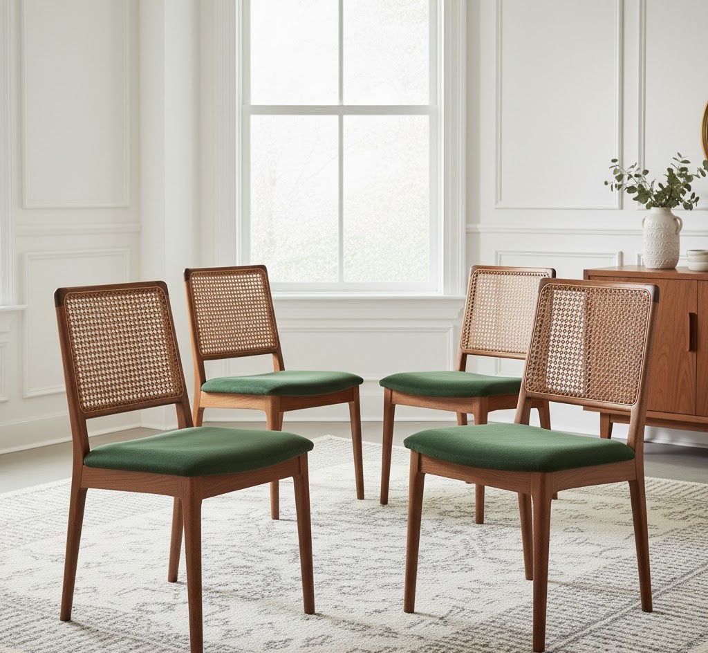 Set of restored vintage dining chairs